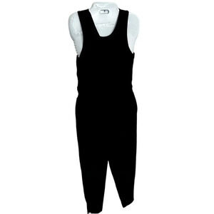 NEW krisa Black Sleeveless Jumpsuit Crewneck Style K-1473 Soft Comfy SZ XS